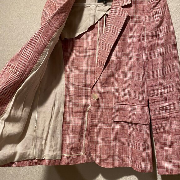 Massimo Dutti Linen‎ Blazer XS Preppy Country Club Equestrian Collegiate - Picture 5 of 5